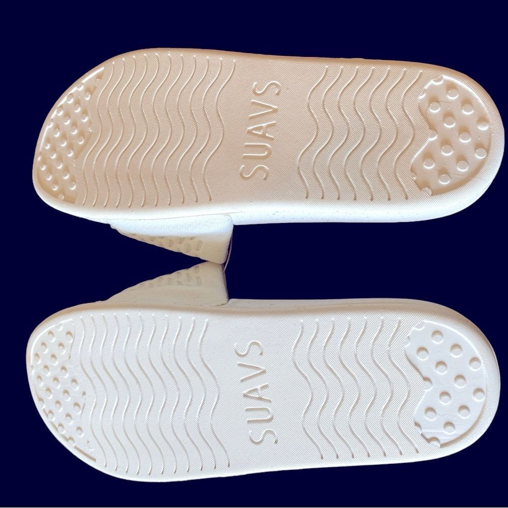 Suavs The Eddy Slide flip flops Jet sand White NWOT men’s size 11 beachwear - Picture 5 of 9